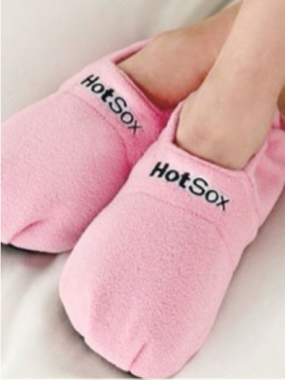 Hot Sox Pink Plush Slip-On Women’s Slippers